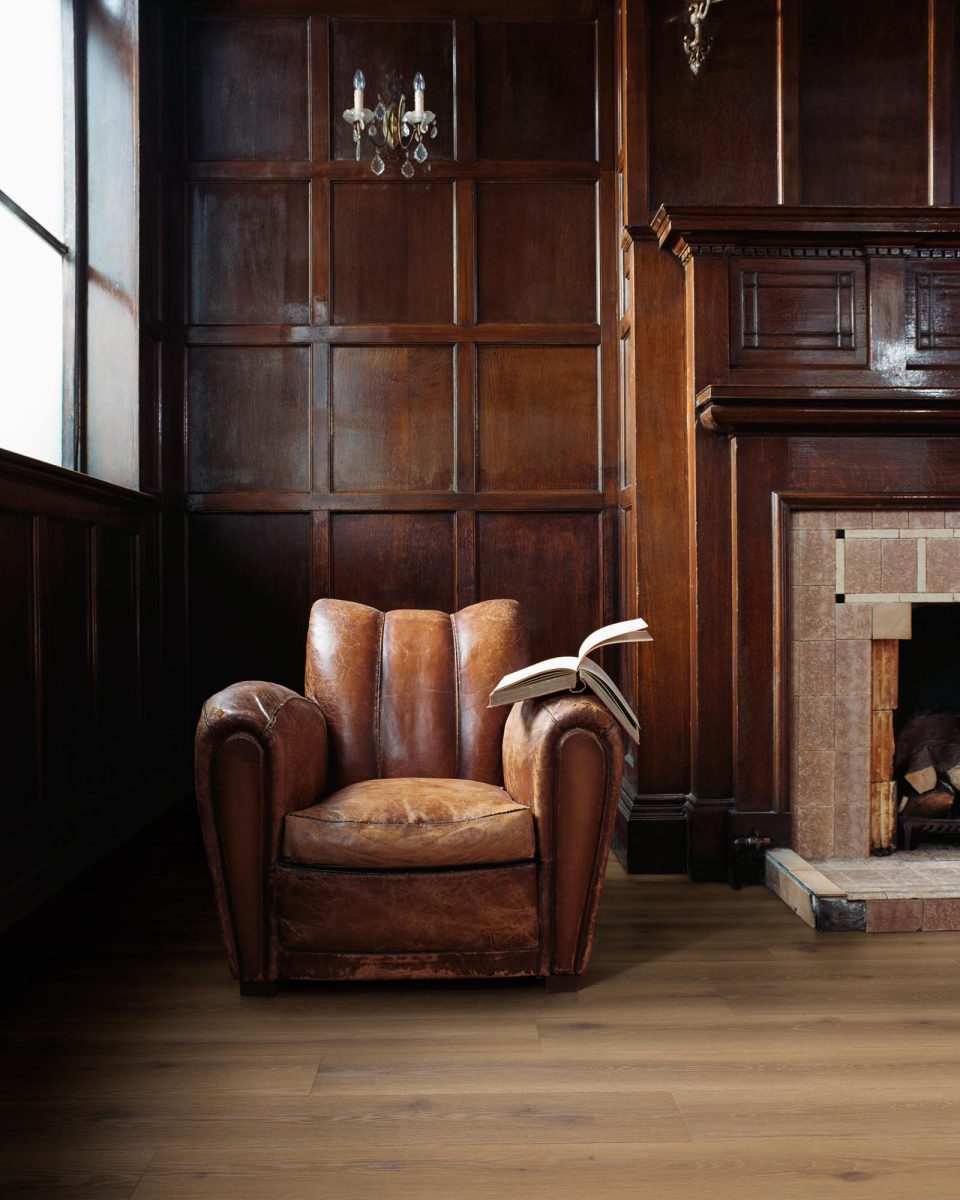 Book on a leather armchair